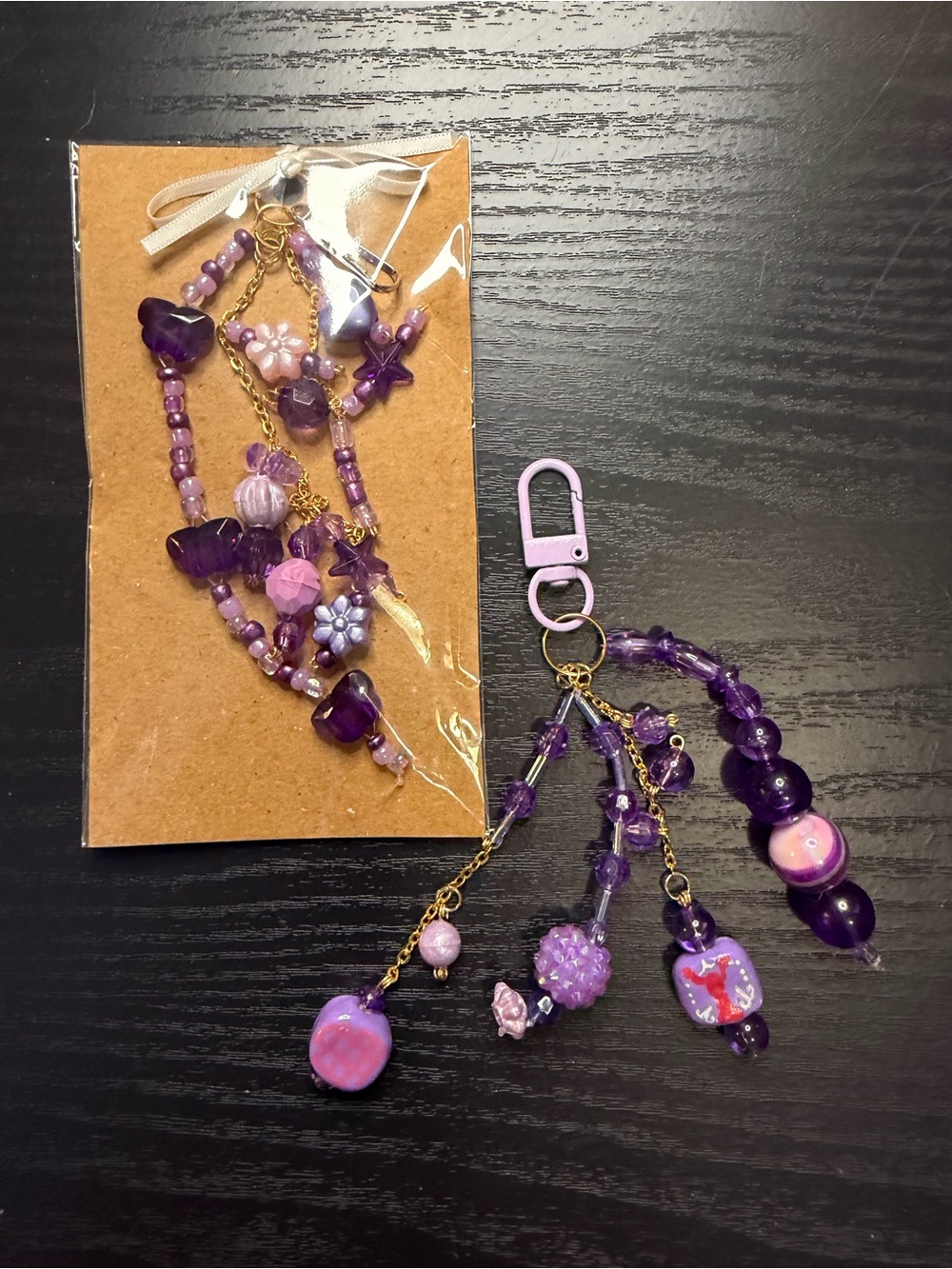 Purple keychains x2